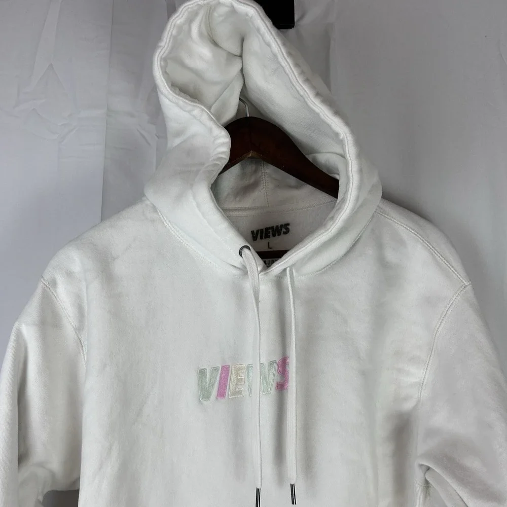 Views Podcast‎ Hoodie Mens Large Pullover Welcome Back Embroidered Sweatshirt